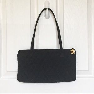 Vera Bradley Medium Solid Black Quilted Purse
